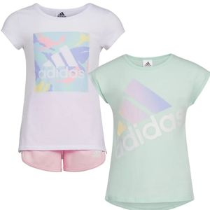 Adidas Girls' 3-Piece Set shirts short